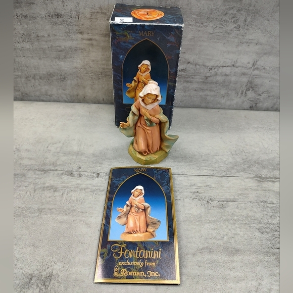 Fontanini Roman Mary Heirloom Nativity 1991 Christmas Holiday 5" Figurine Signed - Picture 12 of 12